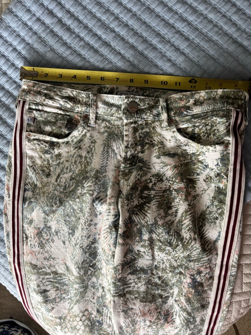 Dear John Floral-Print Cream and Green Women's Jeans - Picture 13 of 14